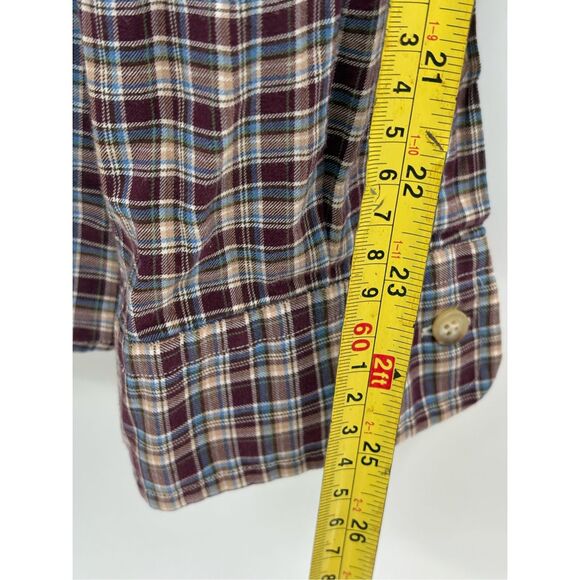 Ralph Lauren Button Down Shirt Plaid Men XL Maroon Red Blue Tan Long Sleeve - Picture 6 of 9